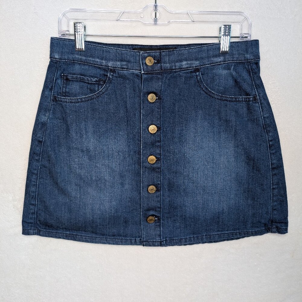 Express Jean Button Up Mini Skirt Size 6